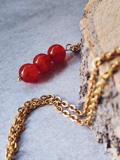 Carnelian Brie Necklace