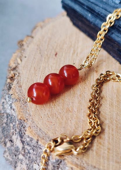 Carnelian Brie Necklace