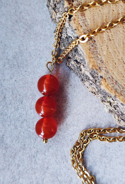 Carnelian Brie Necklace