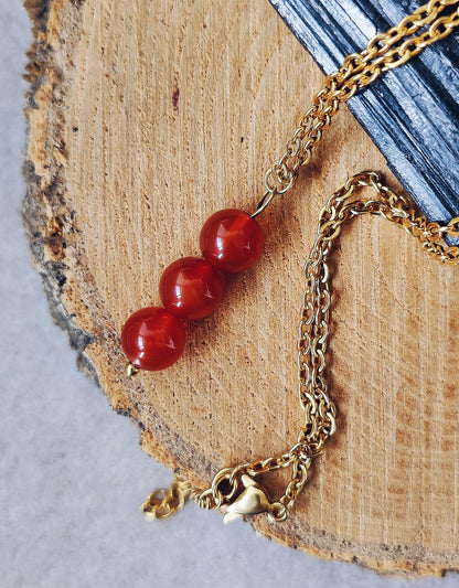 Carnelian Brie Necklace