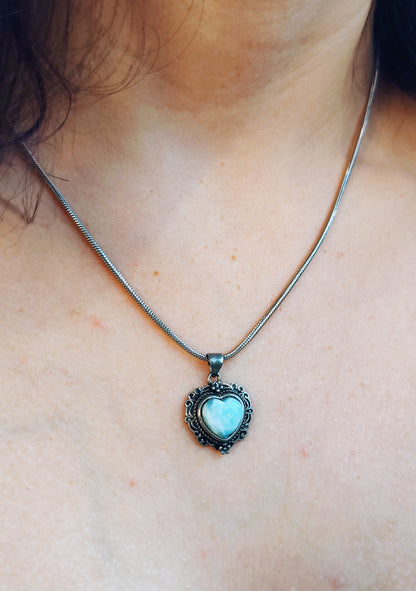 Colar Heart Larimar