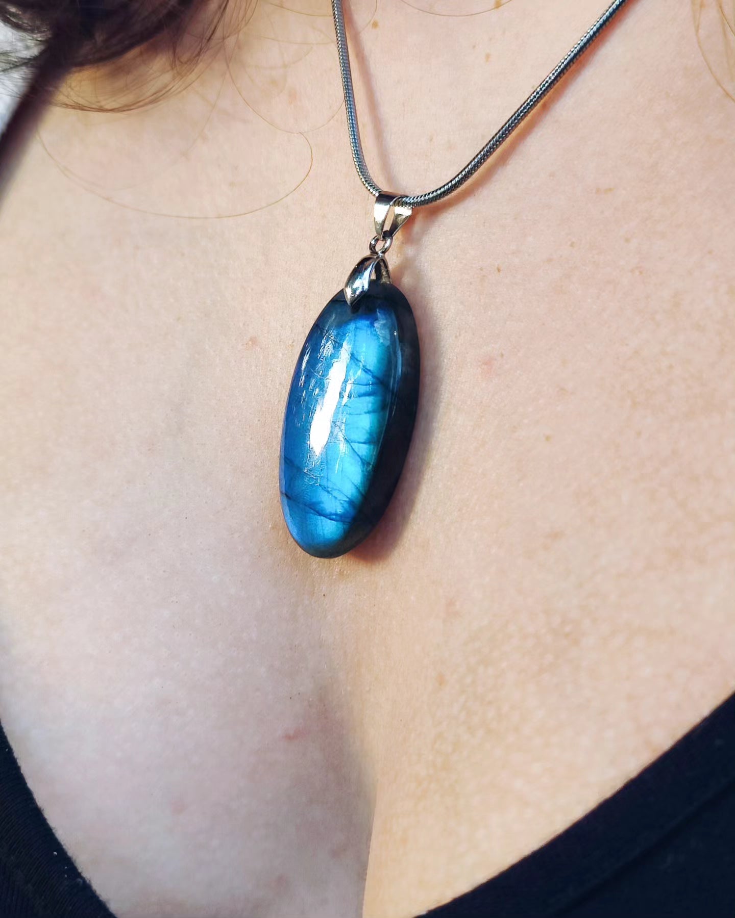 Colar Blue Labradorite